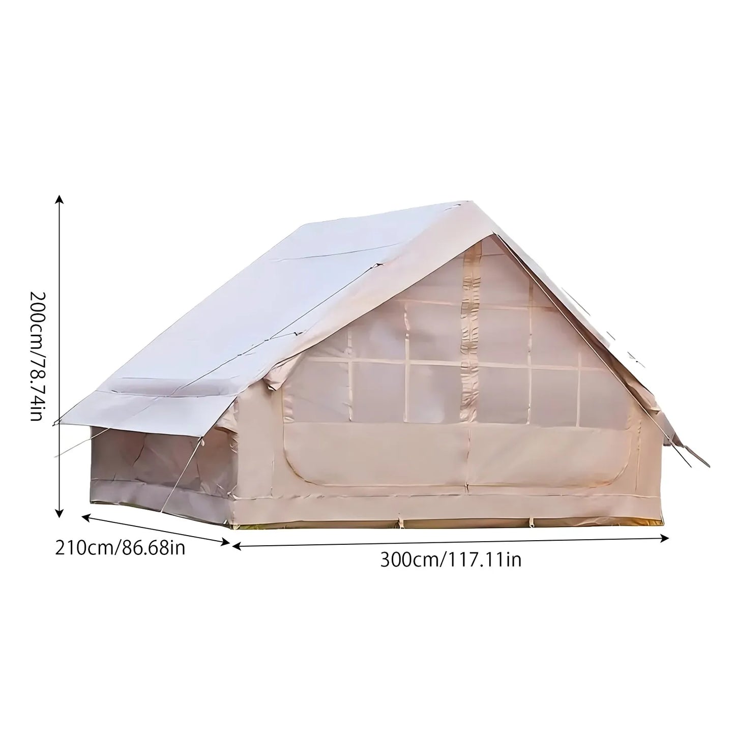 Inflatable Camping Tent With Skylight And Quick Airflow Design