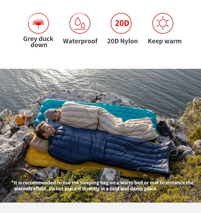 Naturehike Ultralight Duck Down Two Person Sleeping Bag