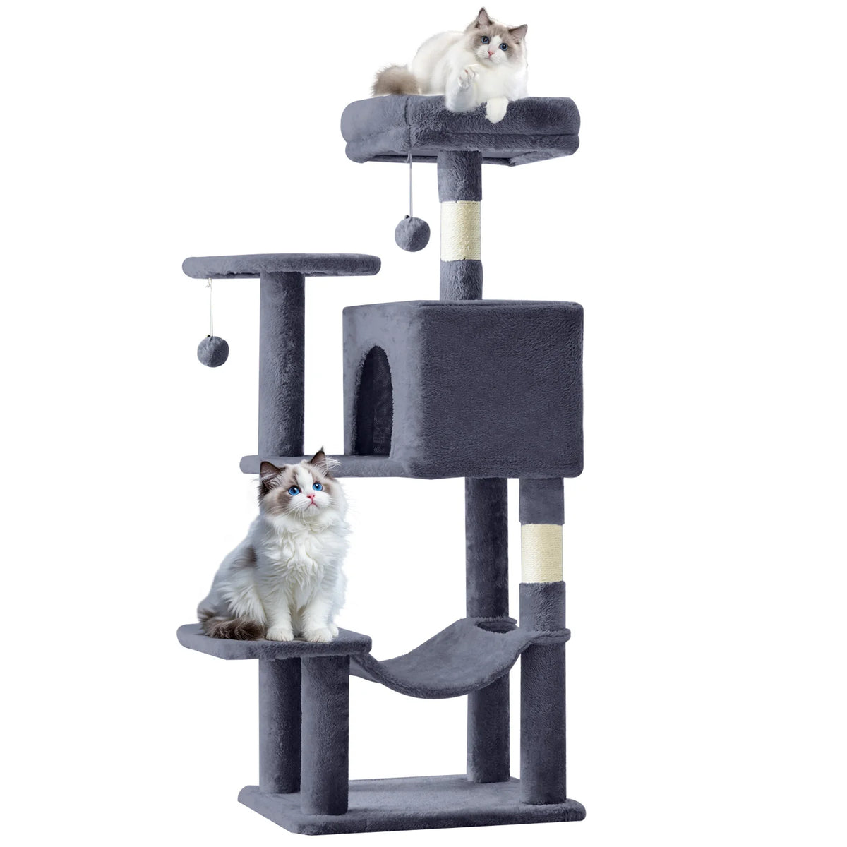 MCQ Cat Tree With Sisal Scratching Posts And Cat Condo