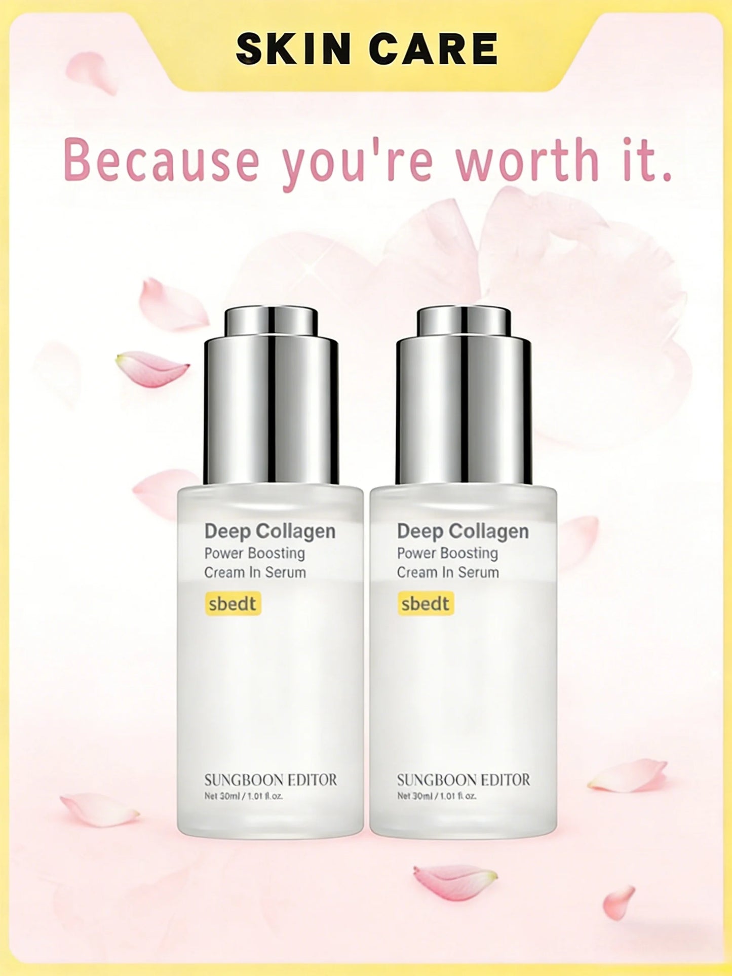 2 PCS/1 PCS SUNGBOON EDITOR Deep Collagen Wrinkle Filler Serum | Volufiline + Collagen + Niacinamide | Firming, Skin Care