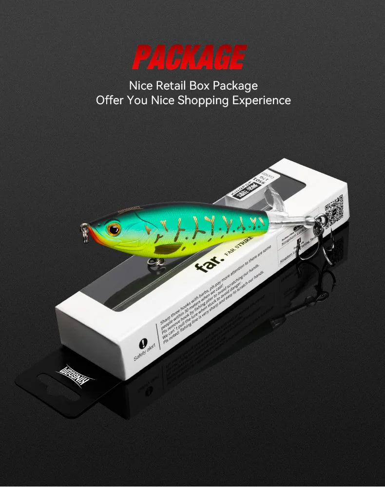 Kingdom Topwater Artificial Popper Lures For Bass And Pike