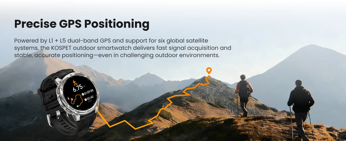 KOSPET Tank T4C Rugged Smartwatch With GPS Fitness Tracking