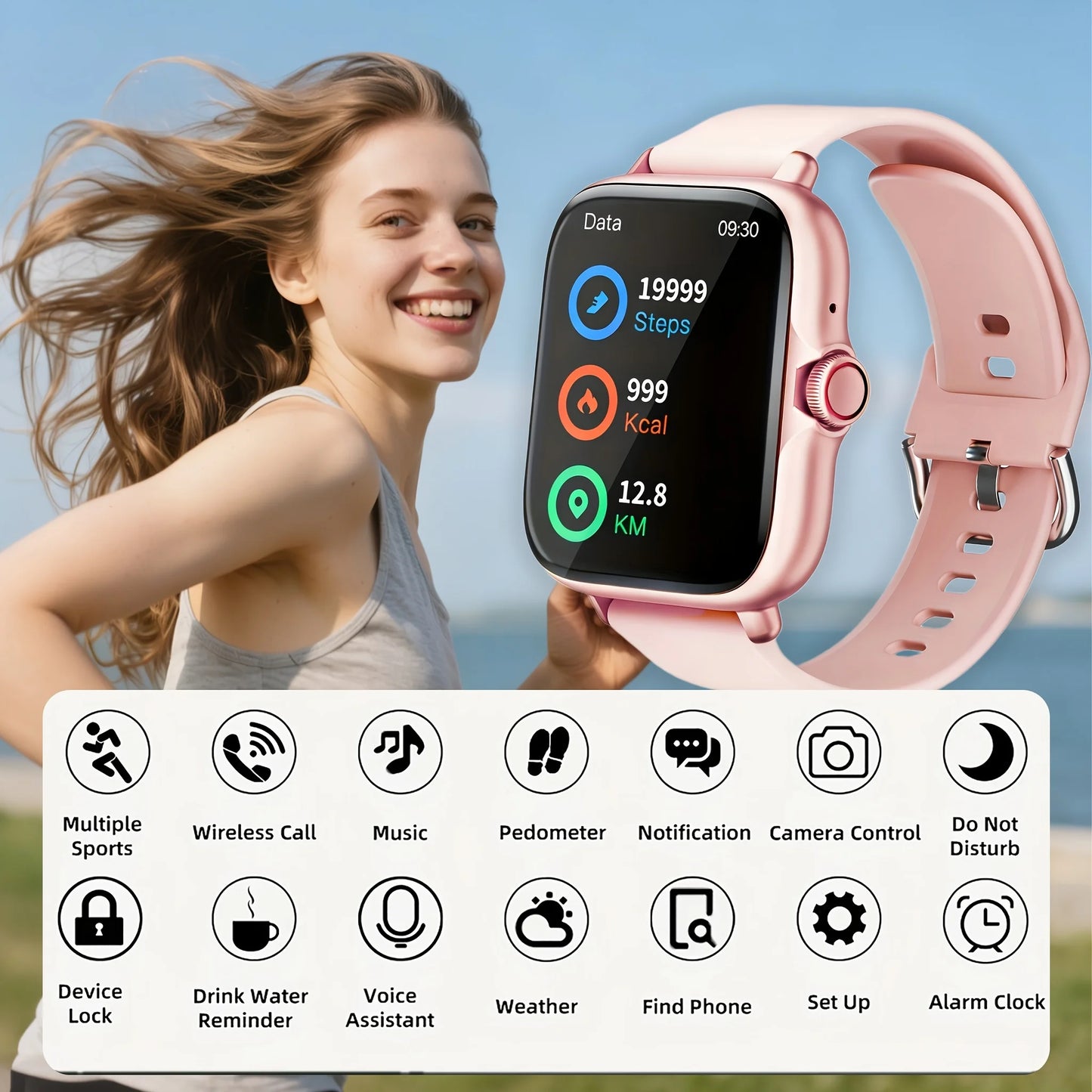 Odelettevcy Sports Smartwatch With Call Answering And Sleep Tracking
