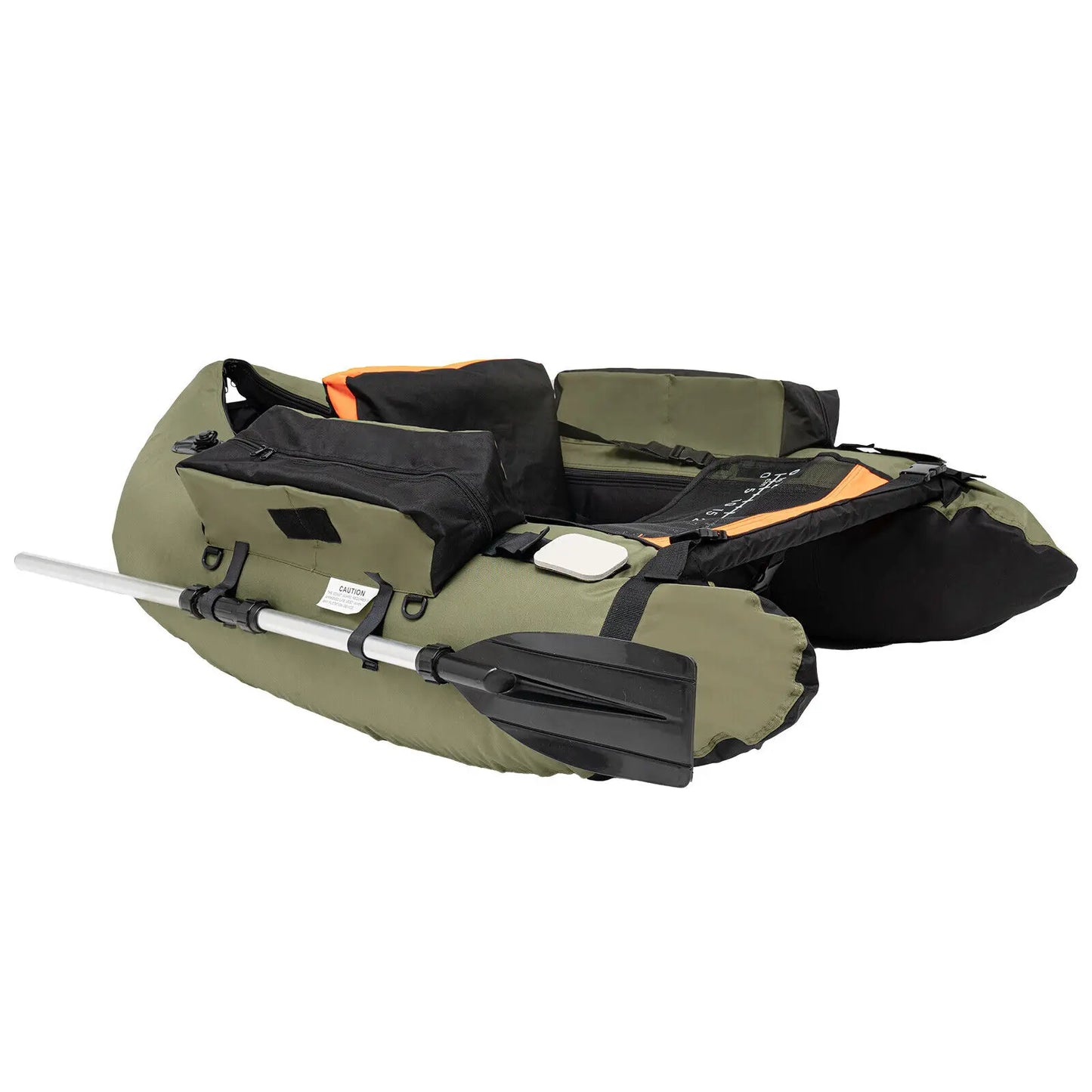 Inflatable Fishing Boat With Adjustable Backrest For 130kg Load Capacity