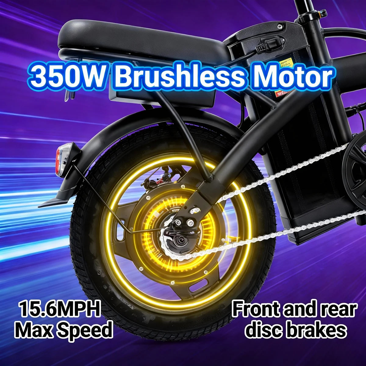 T5 Folding Electric Commuter Bike With 750W Peak Motor