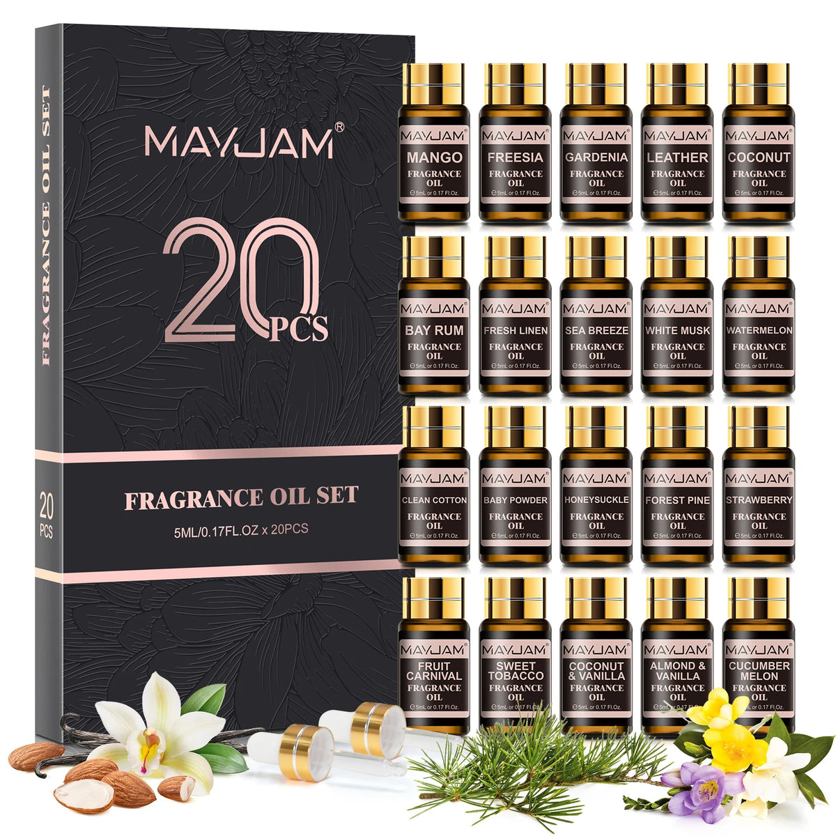 MAYJAM Fragrance Oil Set for Diffusers, Candle and Soap Making