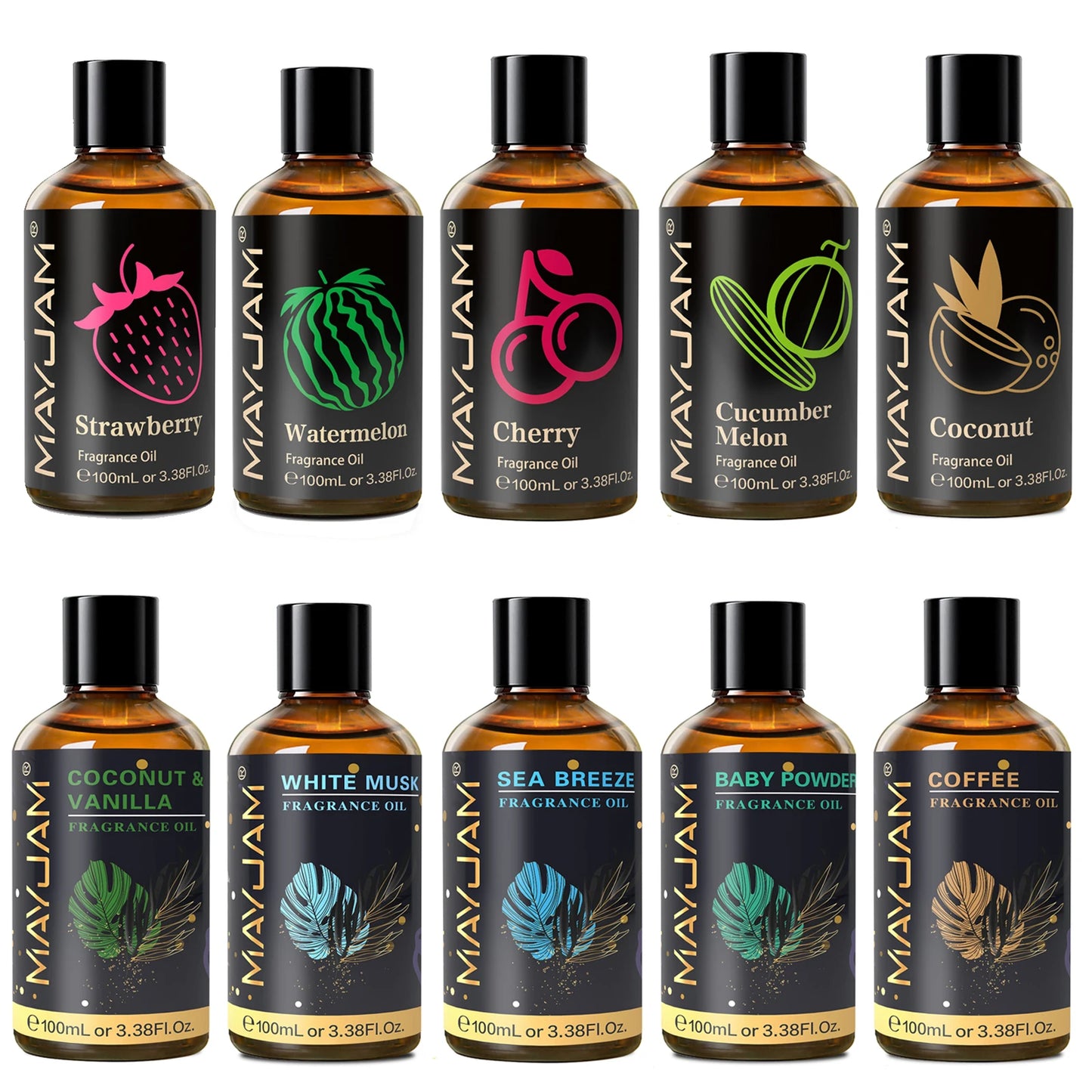 MAYJAM Fragrance Oil Coconut Vanilla White Musk Aromatherapy Diffuser