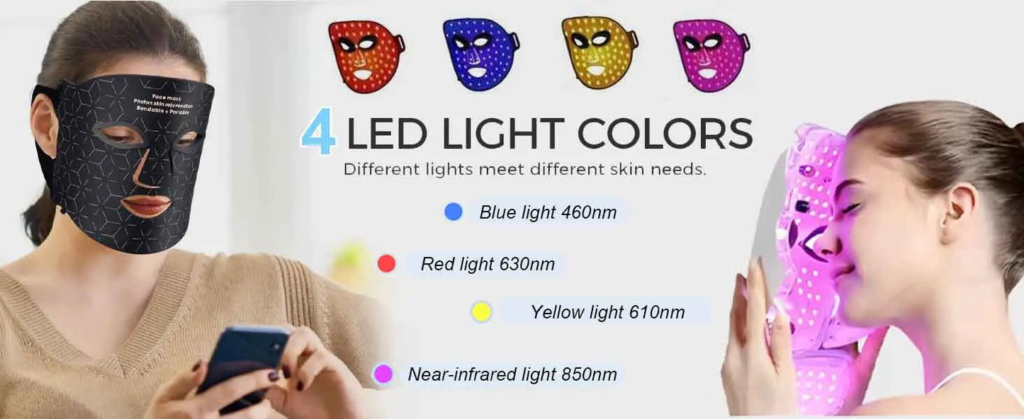 UBilli 4 Modes Portable LED Face Mask For Anti Aging