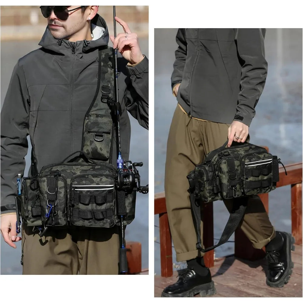 Multipurpose Nylon Fishing Tackle Backpack Waist Bag