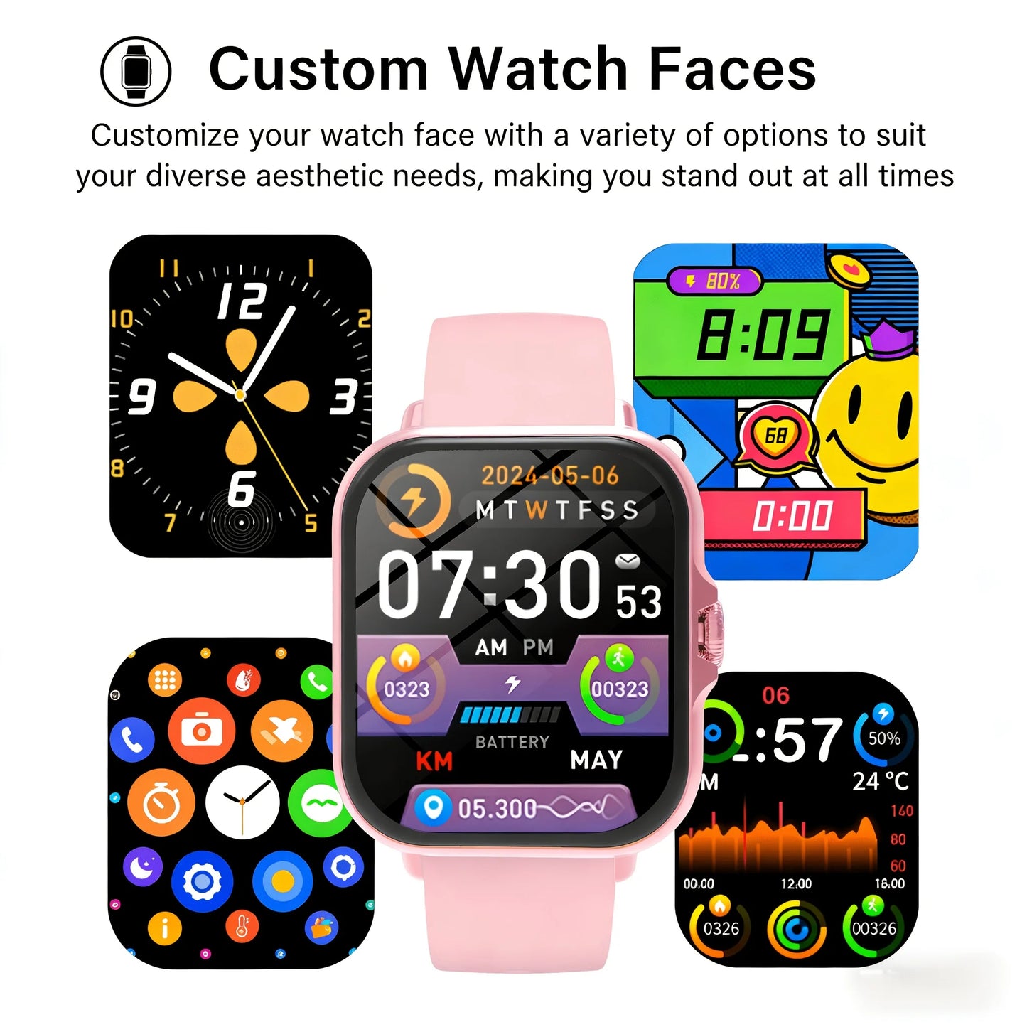 Odelettevcy Sports Smartwatch With Call Answering And Sleep Tracking