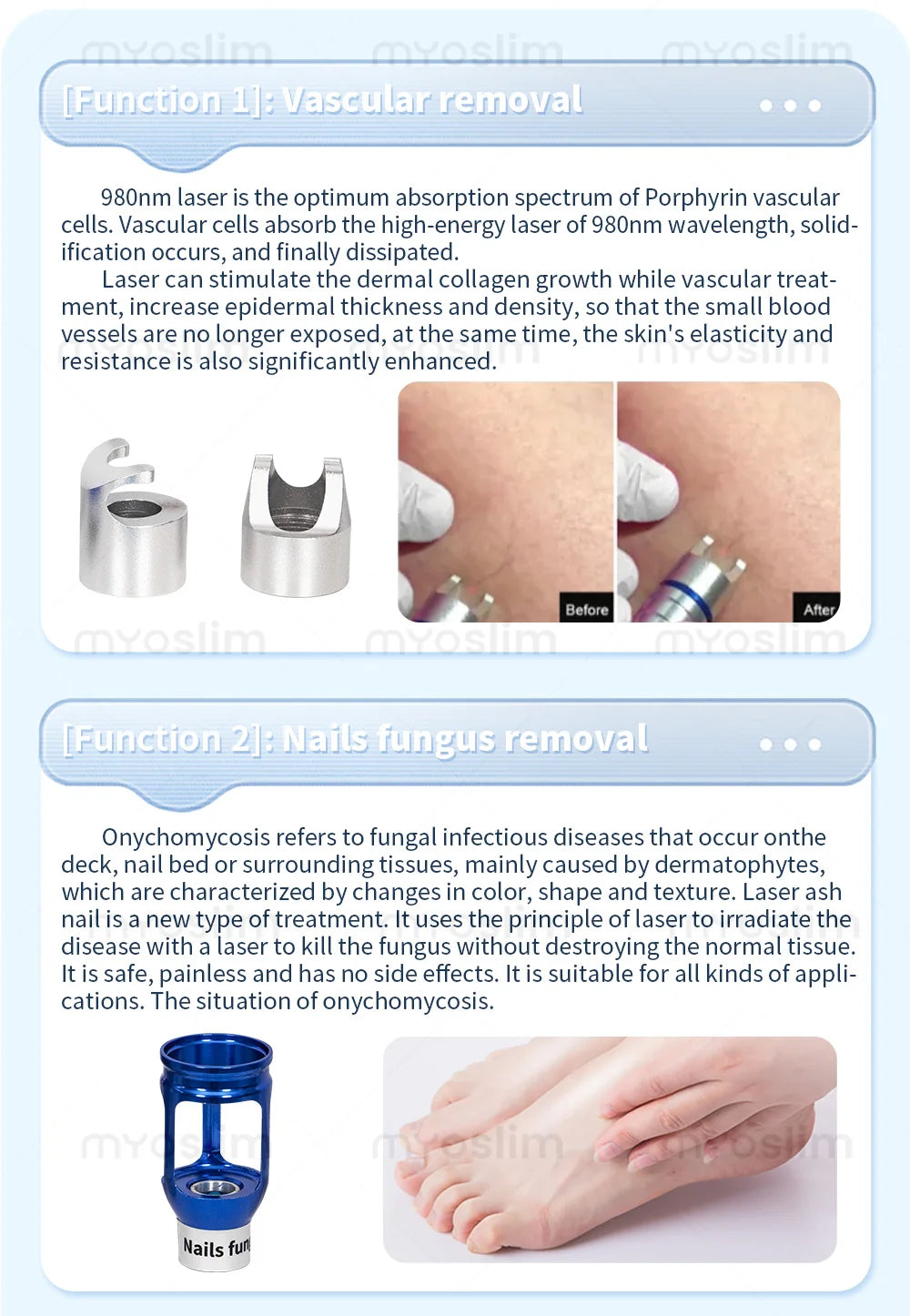 Myoslim Dual Wavelength Diode Laser Skin Rejuvenation Device