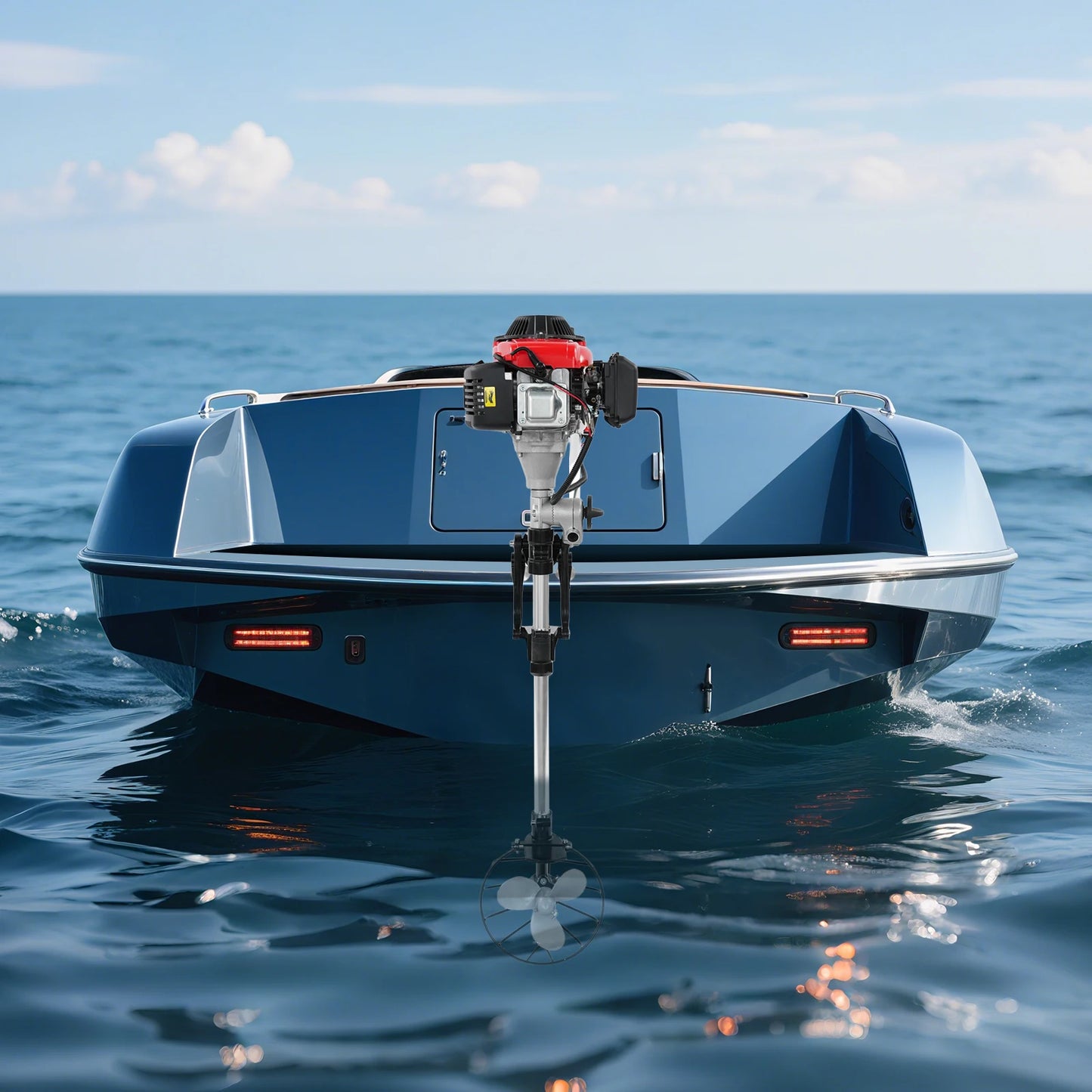 Bymaocar 4.0HP Gasoline Outboard Motor Air Cooled Single Cylinder Engine