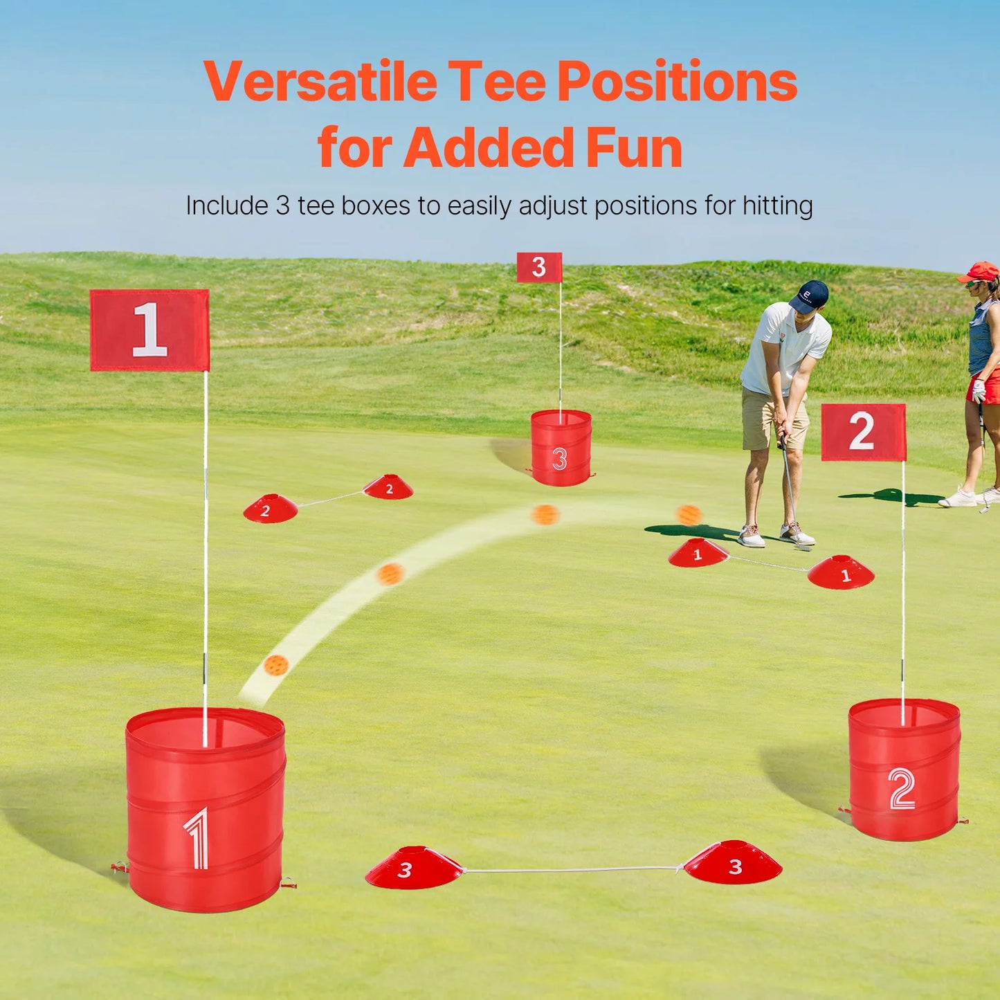 SucceBuy Backyard Bucket Golf Game Set For Family Outdoor Fun