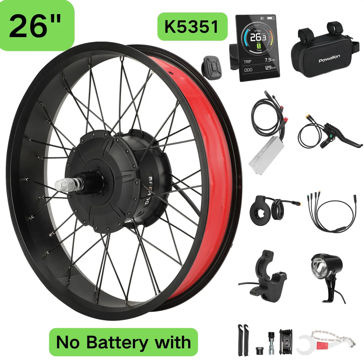 BAFANG 750W Fat Tire Ebike Rear Hub Motor Conversion Kit