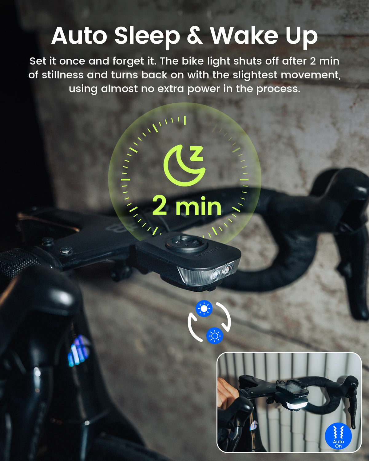 RAVEMEN FR500 USB-C Rechargeable Bicycle Headlight With Auto On Off