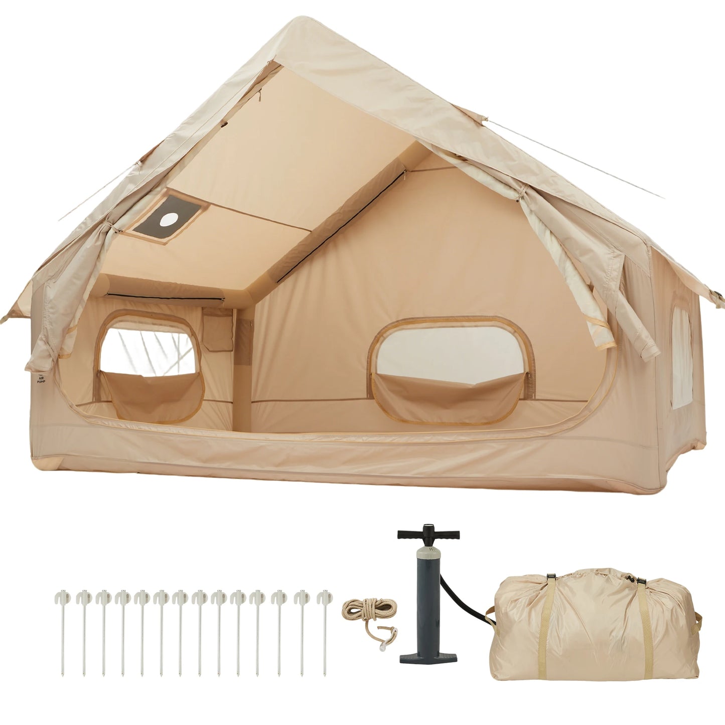 Spacious Waterproof Inflatable Camping Tent Oxford Fabric Family Shelter