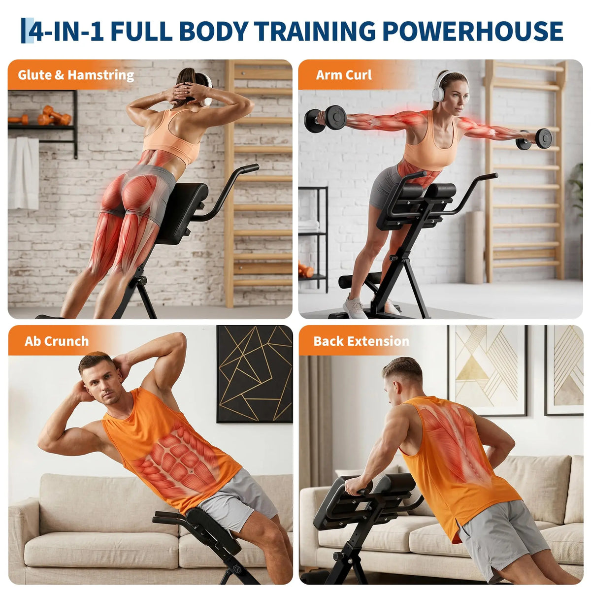 HiMiss Multifunctional Roman Chair Hyperextension Bench