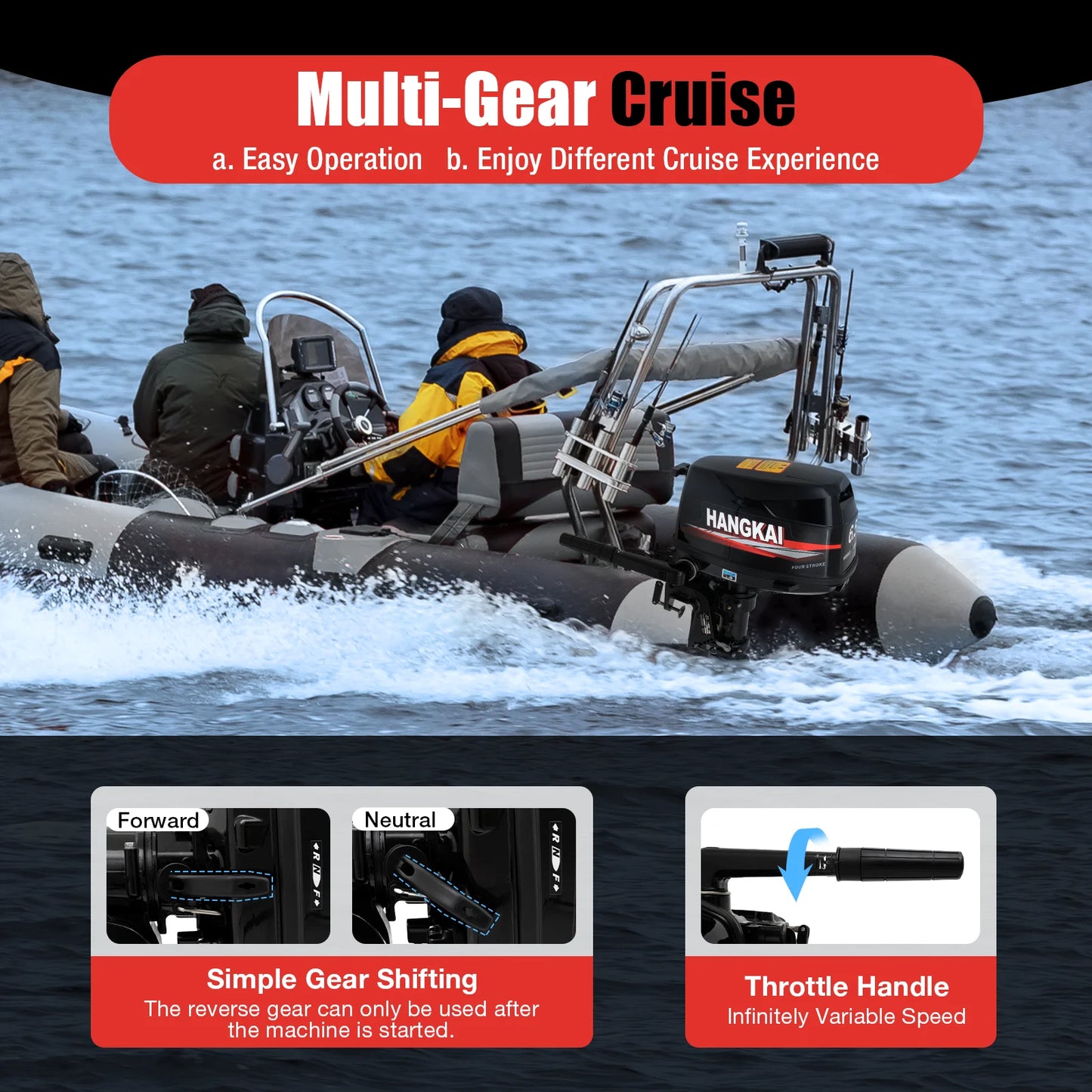 Six Point Five HP Outboard Motor With CDI Ignition System