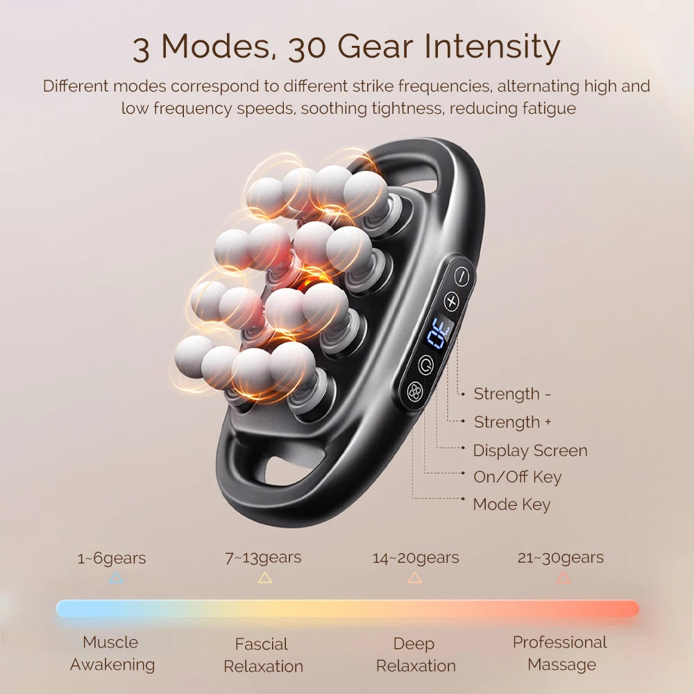 Foreverlily 16 Head Fascia Gun Full Body Massager With 9 Modes