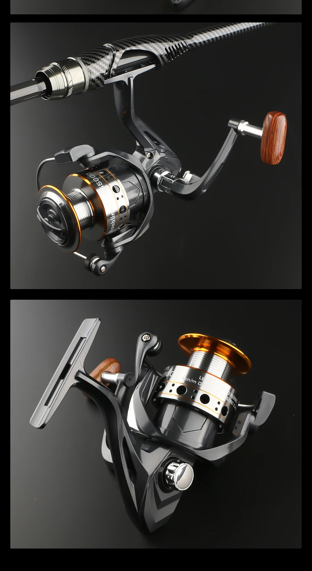Rooblinos Spinning Fishing Reel With Smooth Drag And Five Bearings