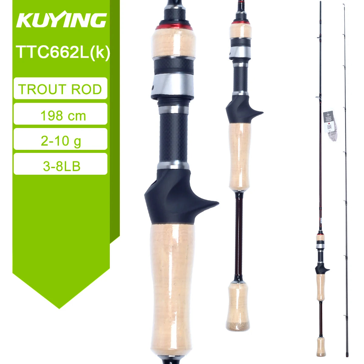Kuying Carbon Fiber Casting Spinning Lure Fishing Rod