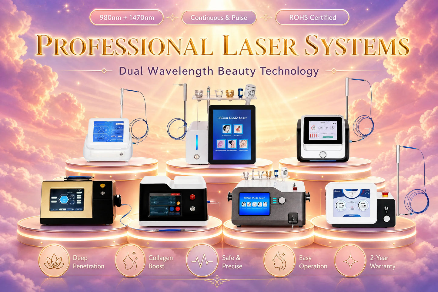 Myoslim Dual Wavelength Diode Laser Skin Rejuvenation Device