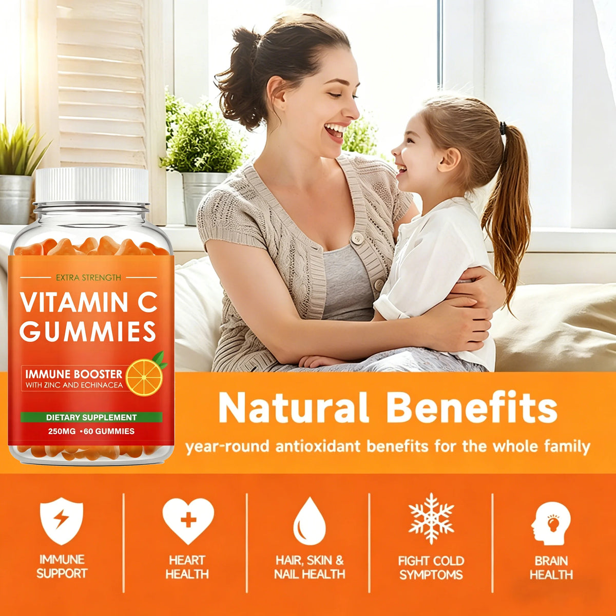 Vitamin C Gummies For Immune Support, Energy And Collagen Production