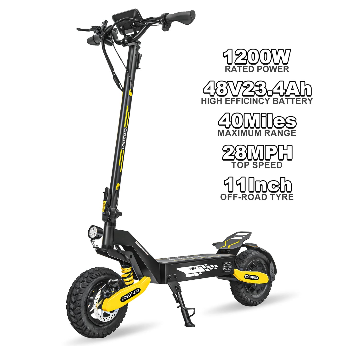 Eoeotwo 1200W Off Road Foldable Electric Scooter For Adults