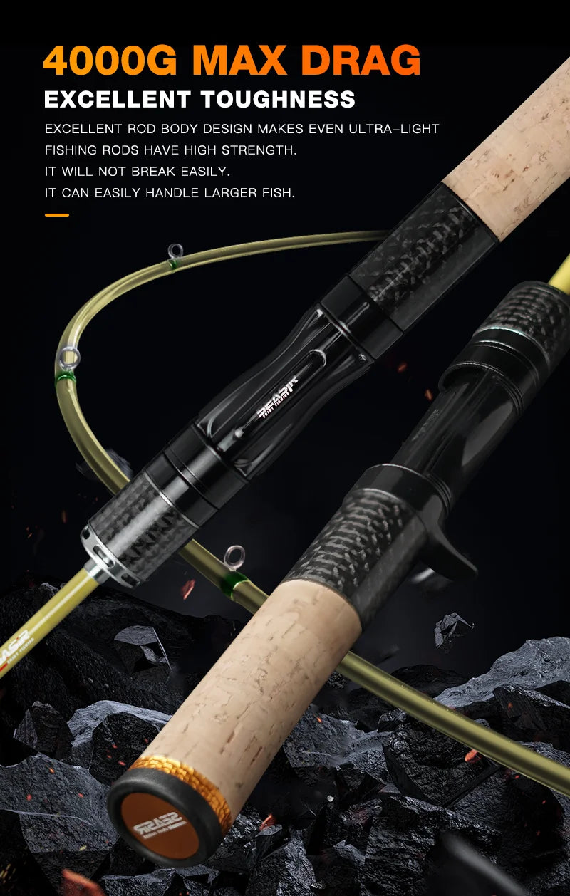 SeaSir Silent Stream Carbon Fiber Four Section Fishing Rod