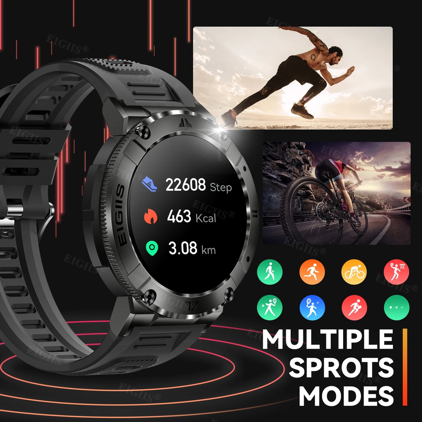 LaNikar Waterproof Smartwatch With Bluetooth Calling And Fitness Tracking