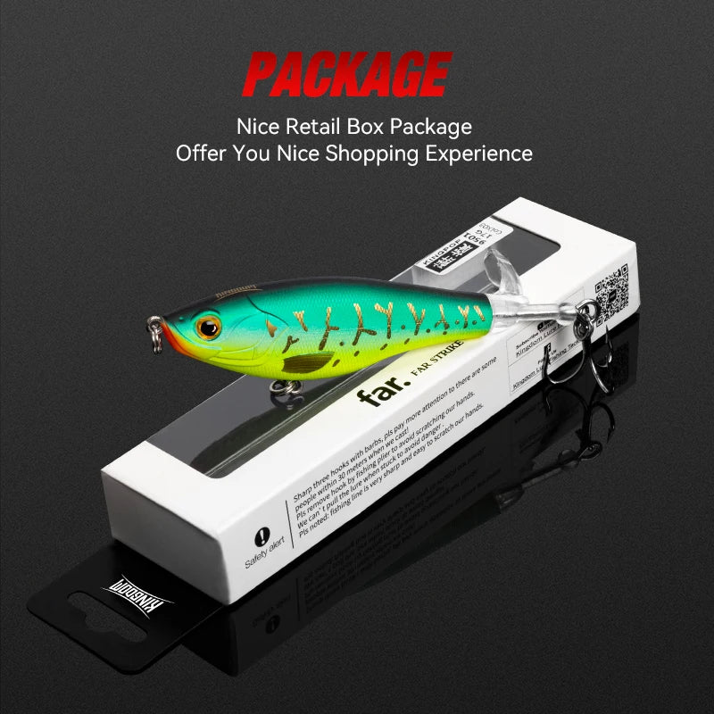 Kingdom Topwater Artificial Popper Lures For Bass And Pike