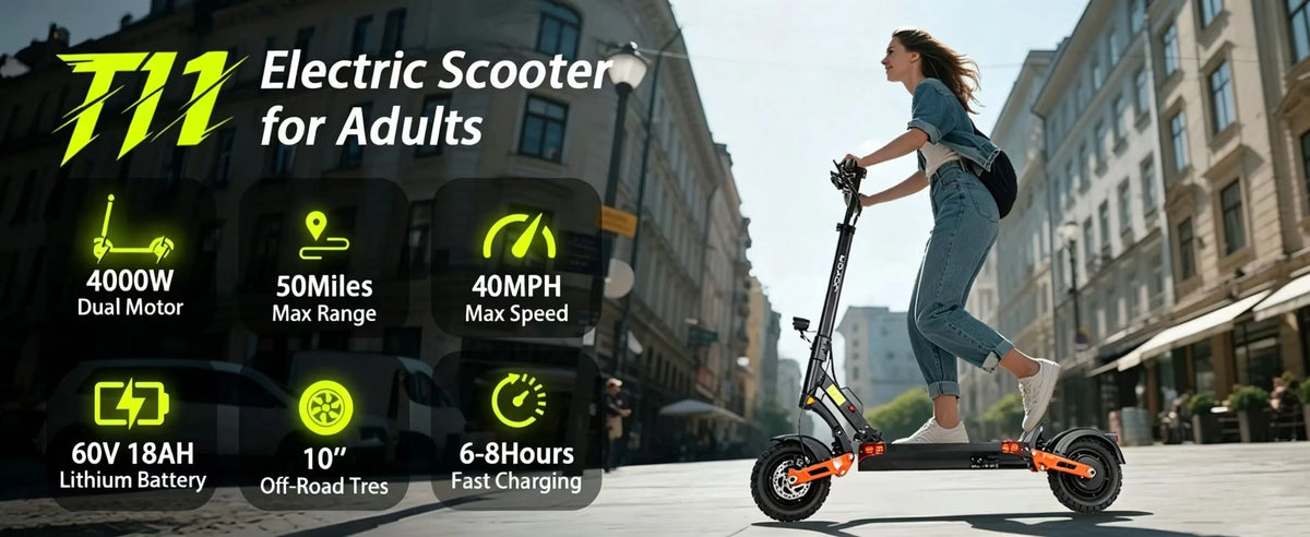 2000W Dual Motor Electric Scooter for Adults With Extended Range