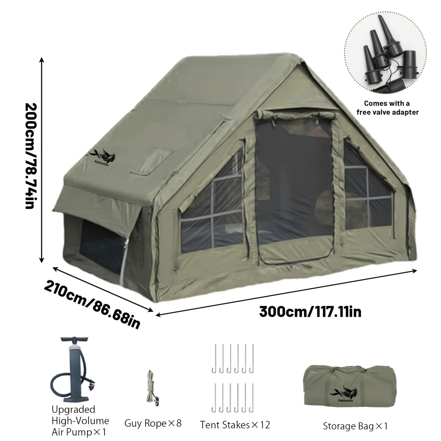 Inflatable Camping Tent With Skylight And Quick Airflow Design