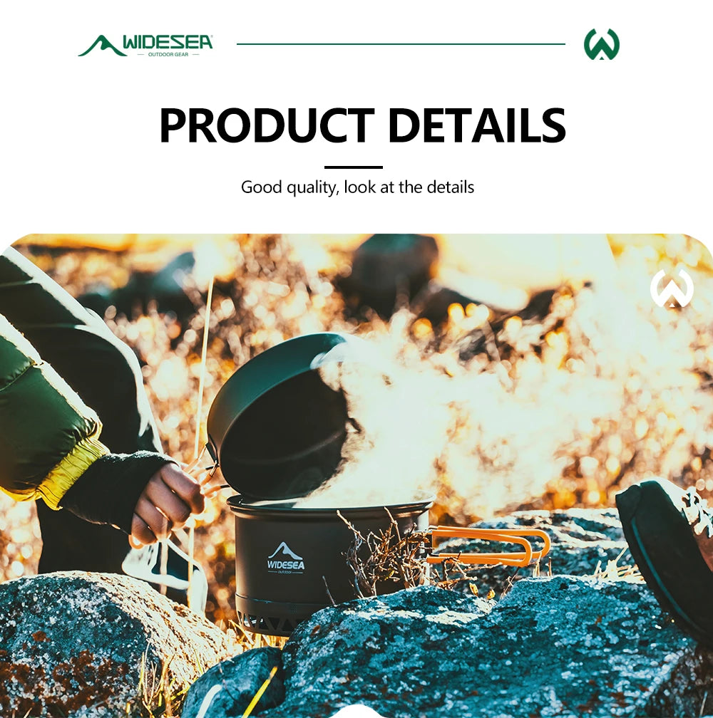Widesea Outdoor Camping Cookware Set For Hiking Picnic