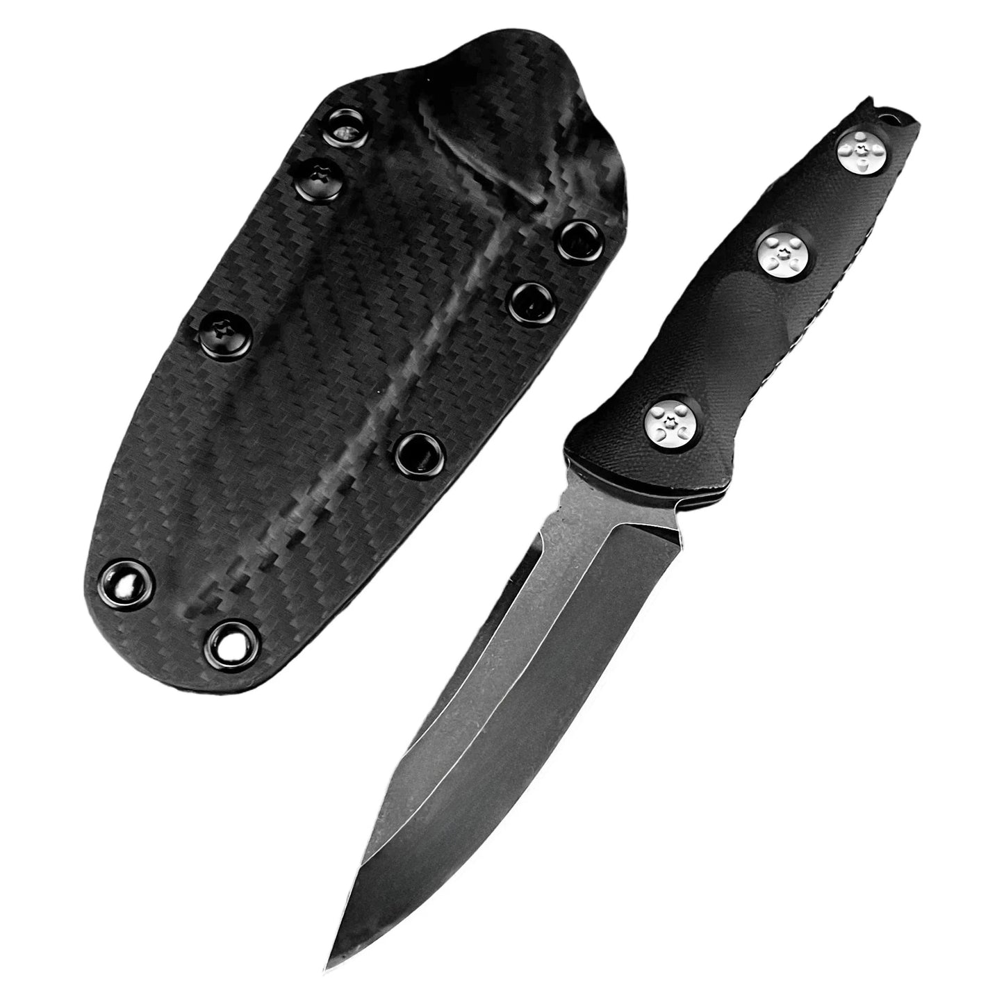 Premium 7Cr13Mov Fixed Blade Knife With G10 Handle And Sheath