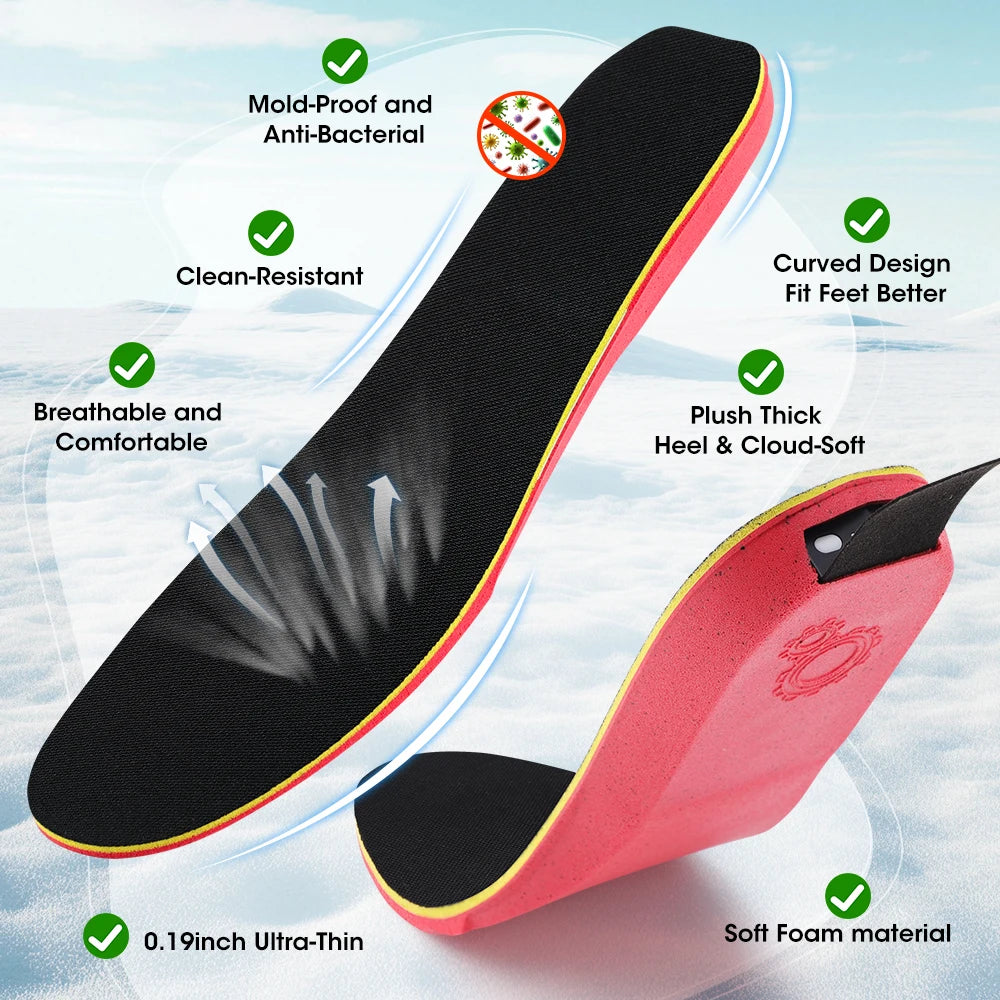 Rechargeable App Controlled Heated Insoles with Dual Temperature Control