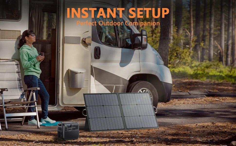 MHPOWOS Portable Foldable Solar Panel for RV and Outdoor Use