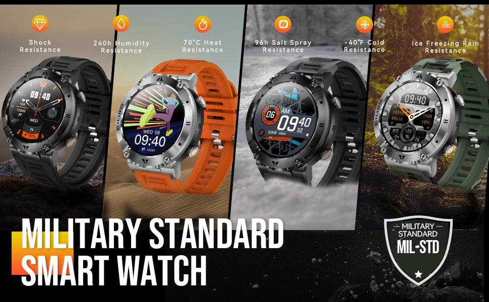 LaNikar Waterproof Smartwatch With Bluetooth Calling And Fitness Tracking