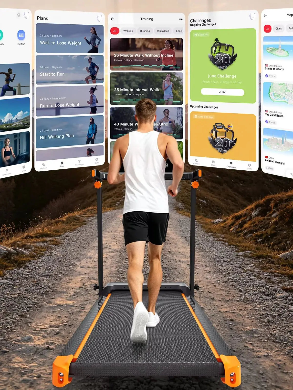 Smart Foldable Treadmill With 12 Percent Incline And Led Display