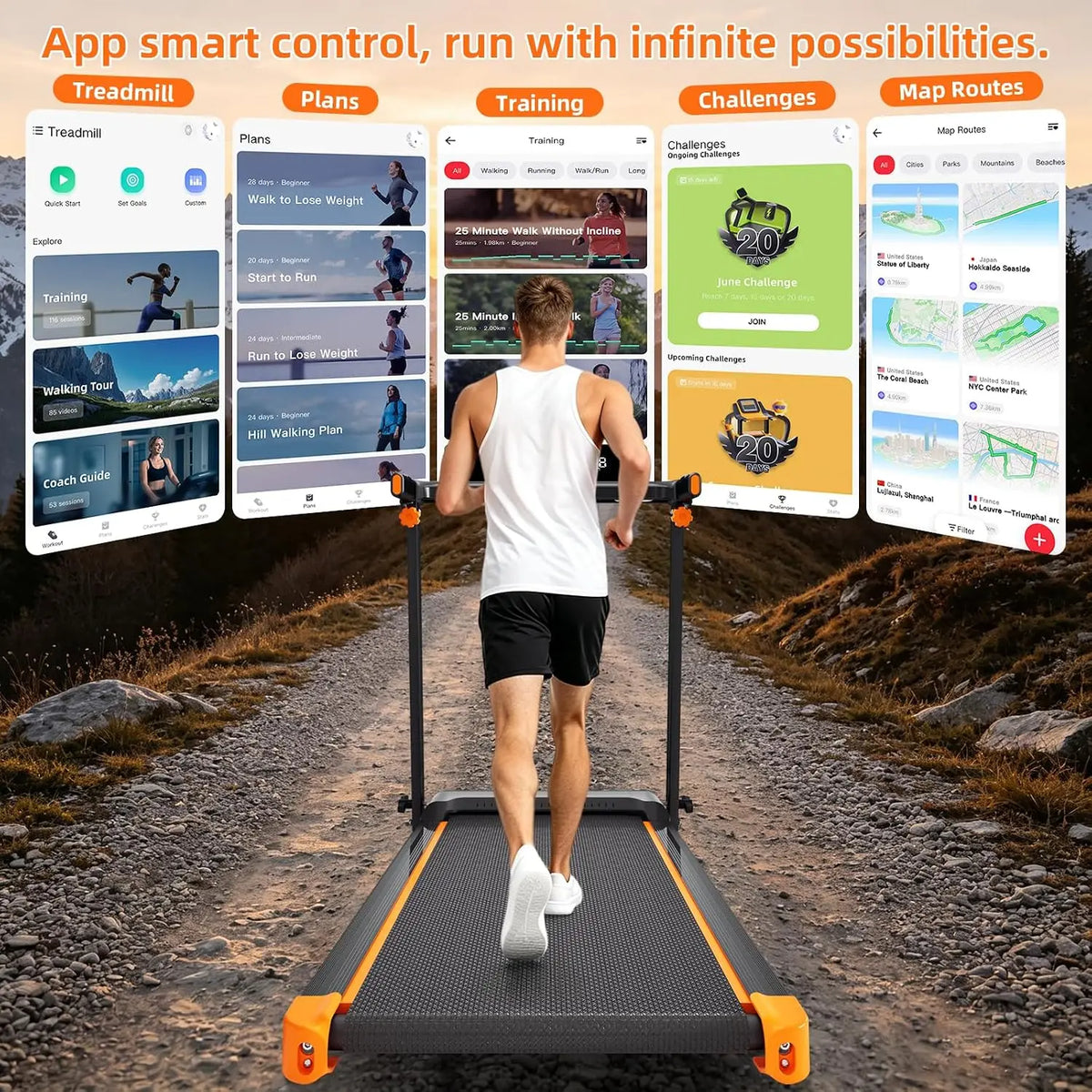 Foldable Walking Pad Treadmill With Incline And Bluetooth Speaker