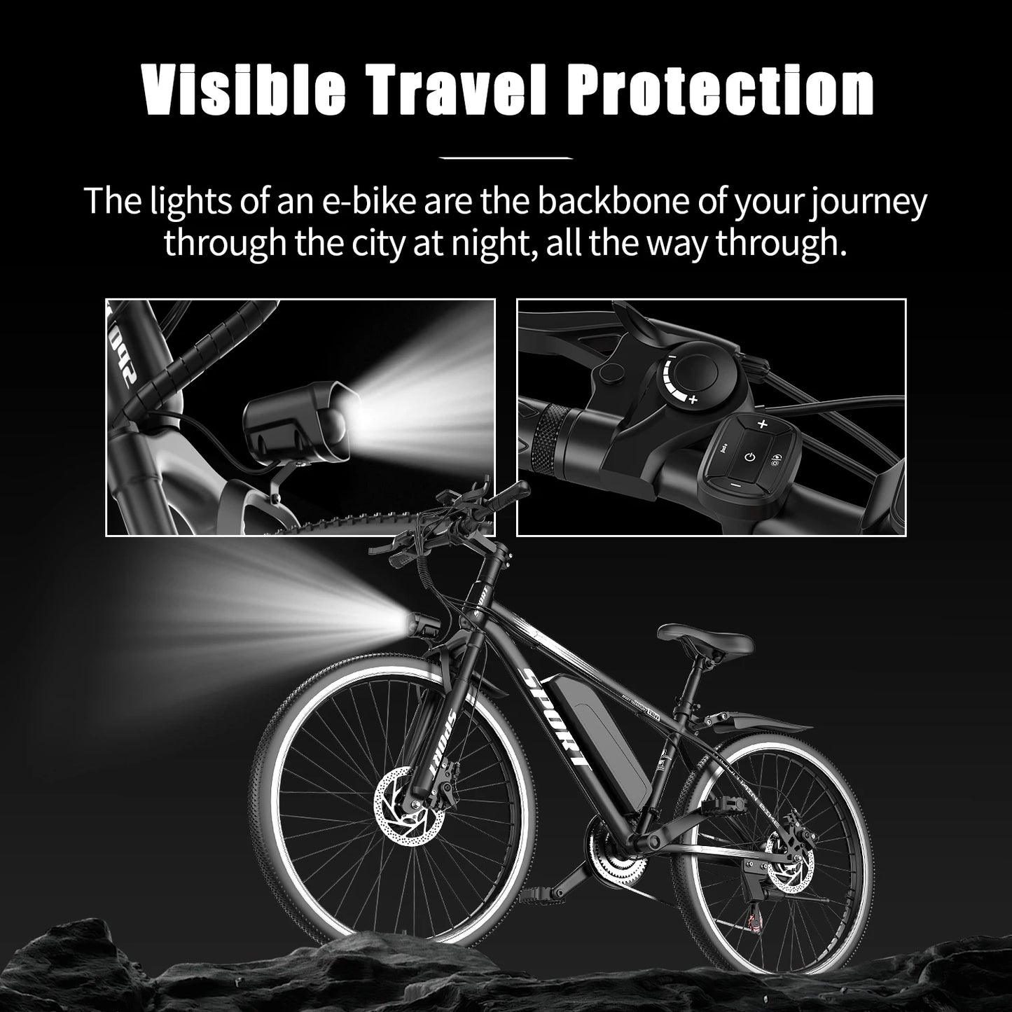 Adult 500W Electric Mountain Bike With 45 Mile Range