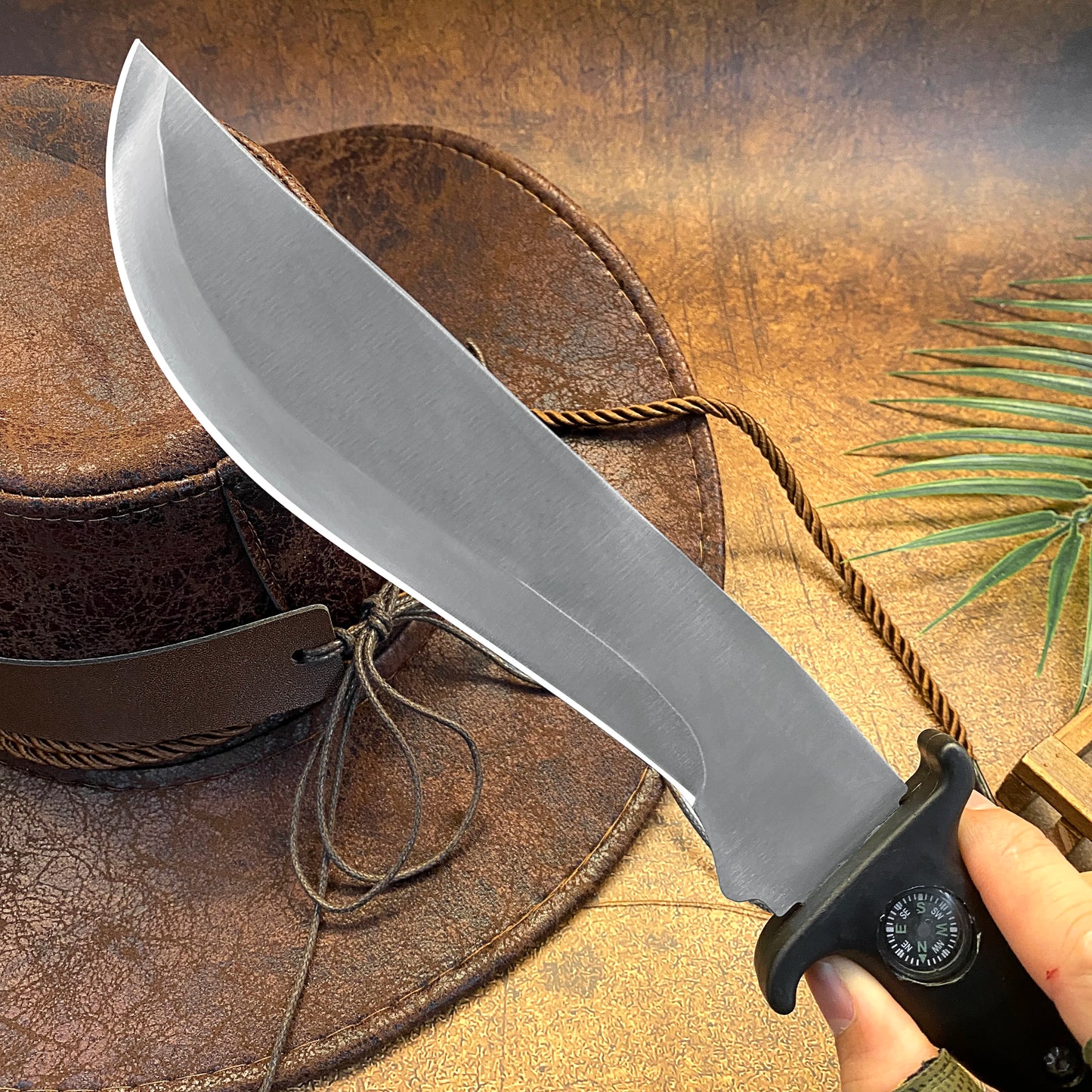 Gdekls Stainless Steel Camping Knife With Safety Guard Handle