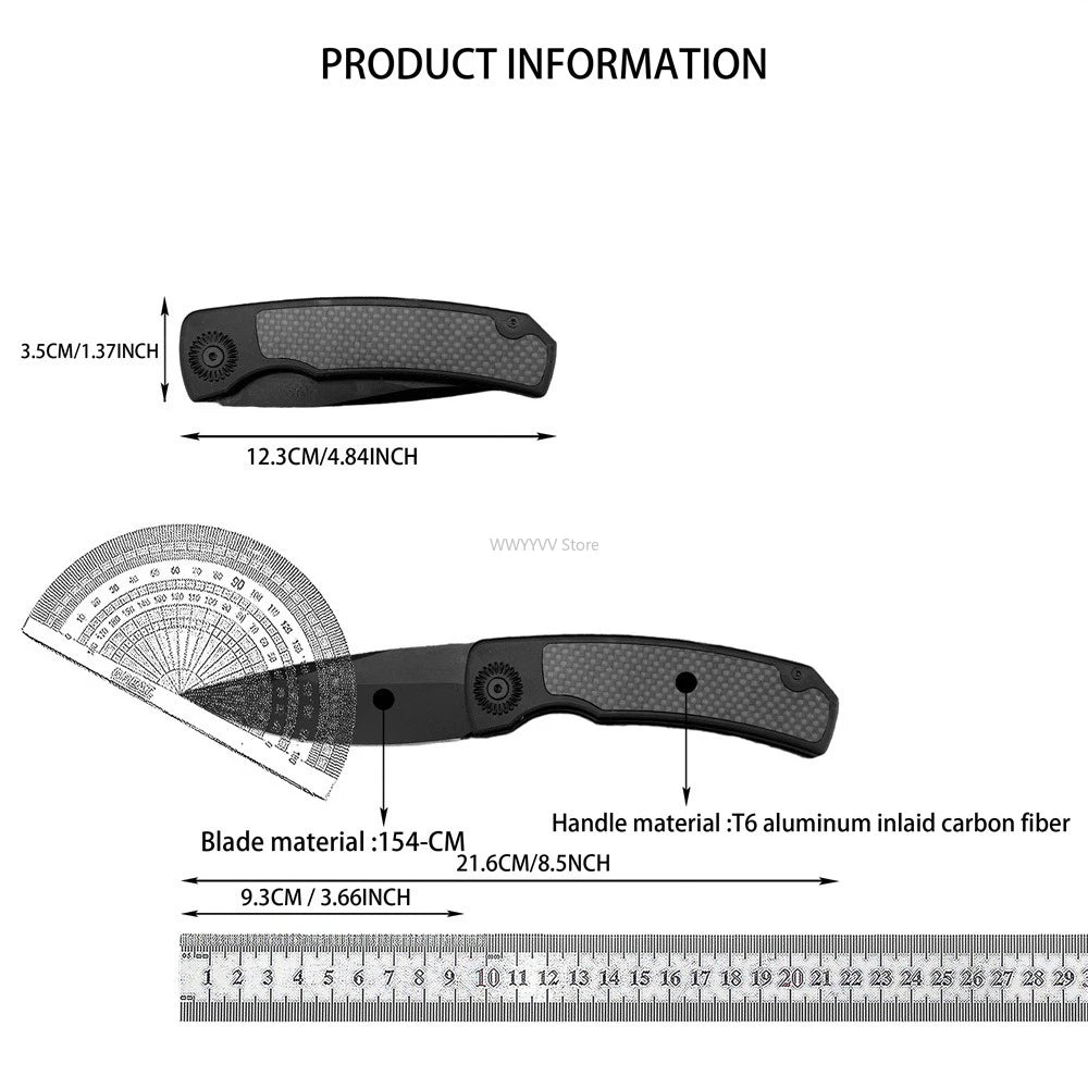 DIY EDC Folding Knife With Aluminum Handle And 440C Blade