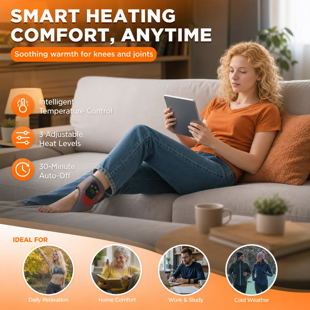 Hailicare Heated Ankle Brace With Five Heat Settings And Vibration