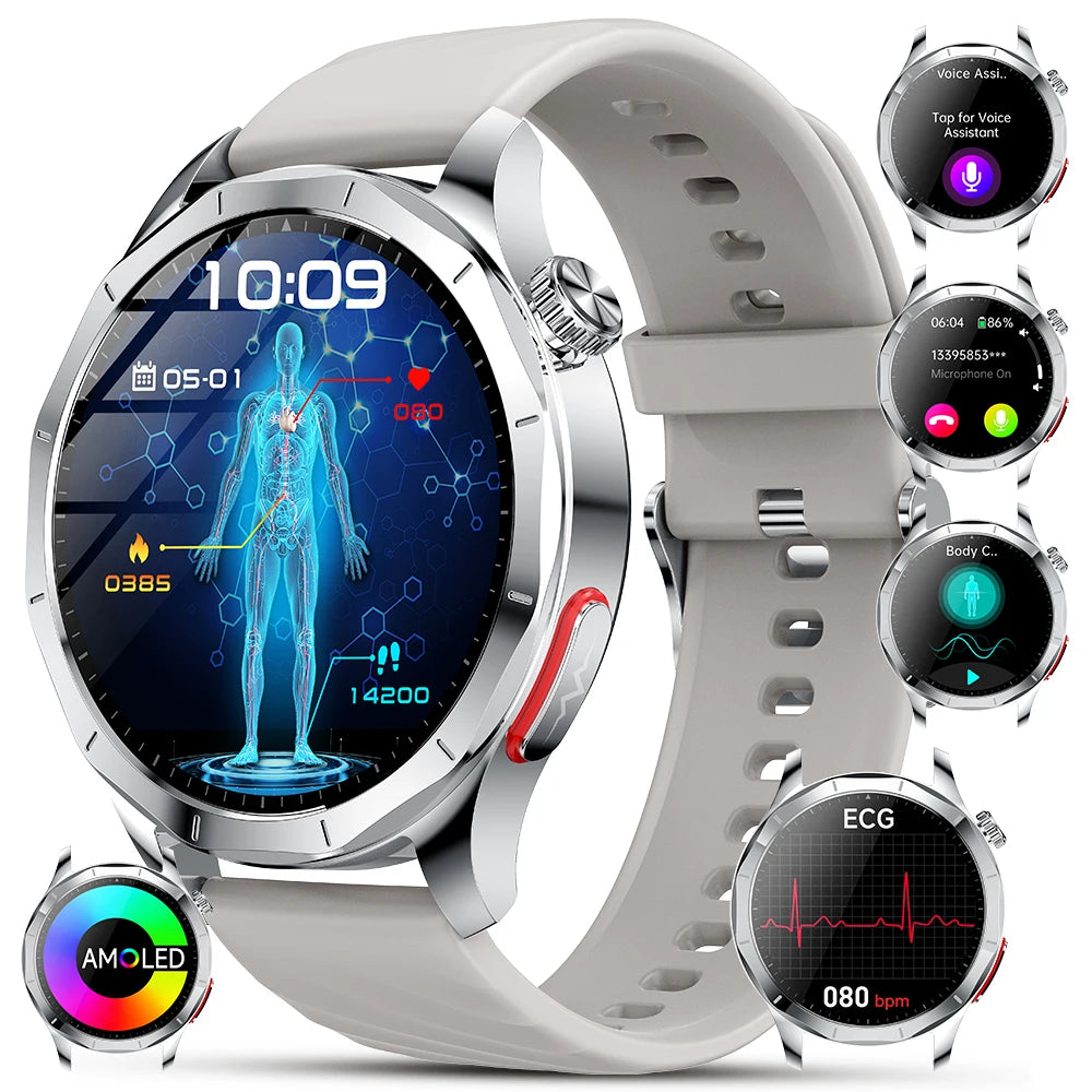 Marsyu ECG PPG Health Smartwatch With Sapphire Display