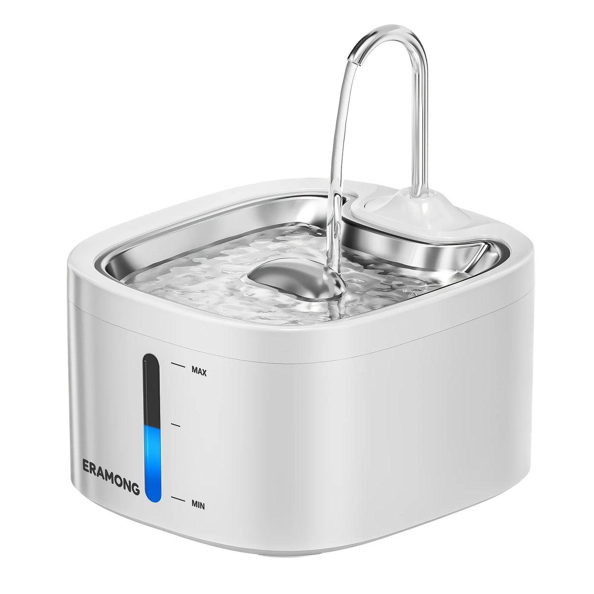 Automatic Cat Water Fountain With Stainless Steel Tray and Dispenser