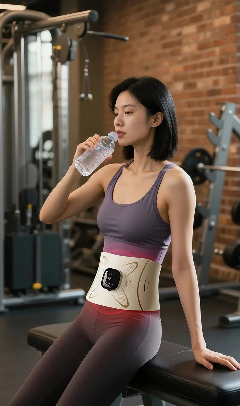 Jitesy EMS Abdominal Muscle Stimulator Belt With Heat Therapy
