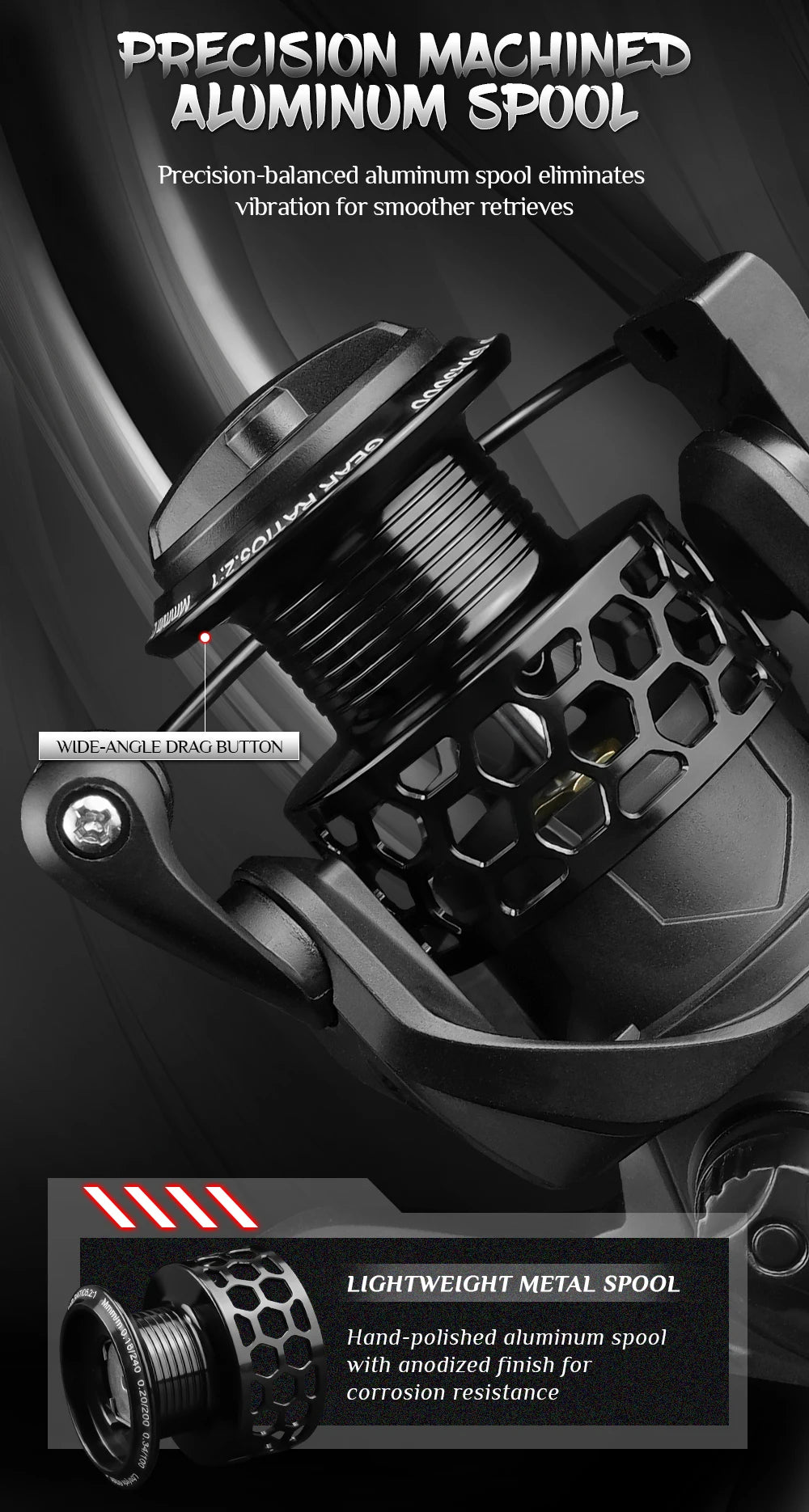 Rooblinos Universal Metal Spinning Reel For Saltwater Angling