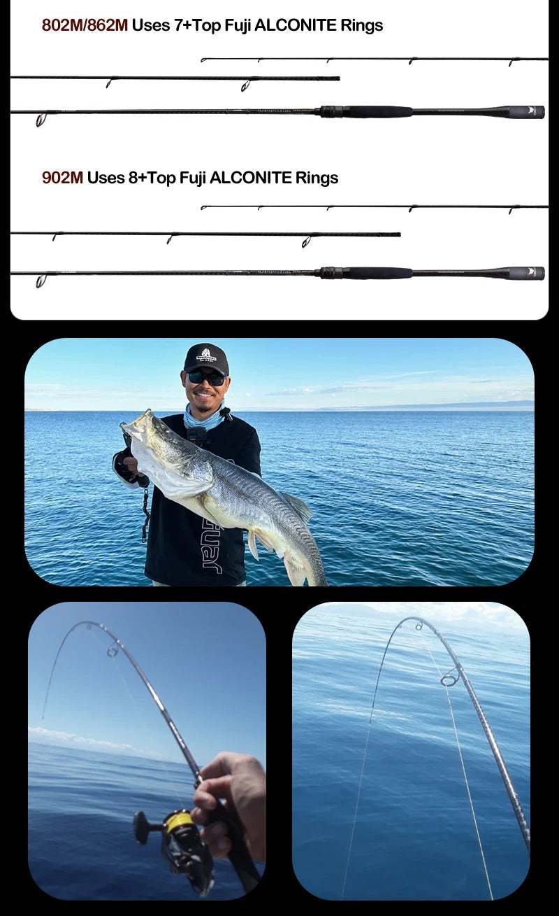 Purelure Lubina Pro Spinning Rod Fuji Guides Fast Action