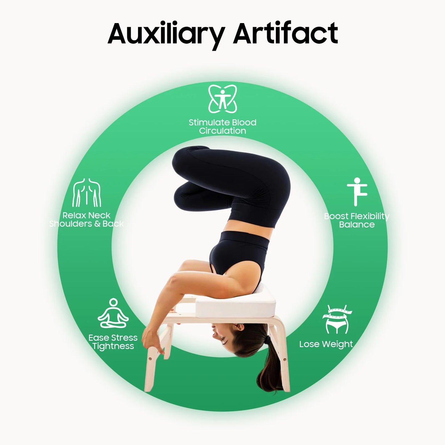 Yoga Headstand Stool Inverted PU Material For Home Yoga Exercises